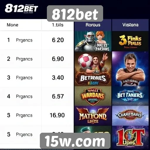Comparação de jogos populares no 812bet